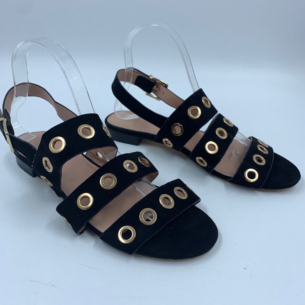 Topshop Womens 6 Strappy Sandals Festival Grunge Whimsy Goth‎ Moto Grommets